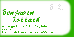 benjamin kollath business card